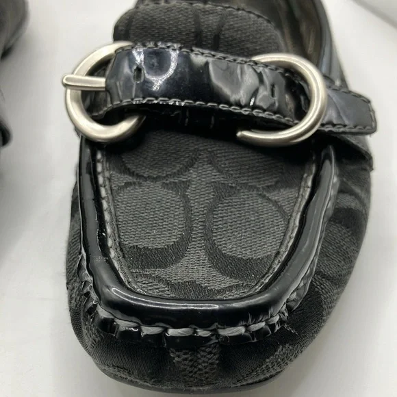 Coach Signature Loafers Sharin size 6B Jacquard Buckle Slip On Shoes EUC (E) - Picture 4 of 11